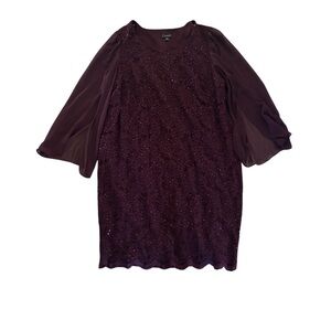 Connected Apparel Dark Purple Dress Size Womens 18W